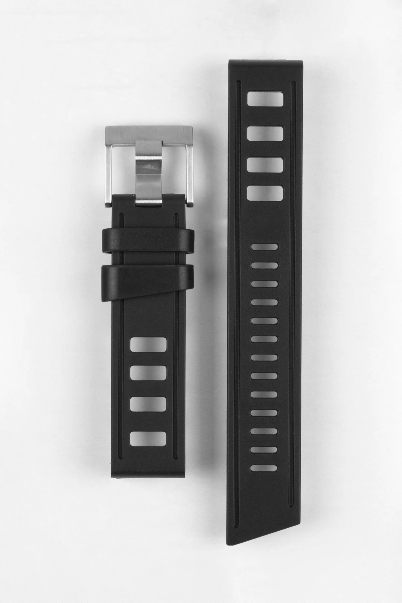Premium Sports Rubber Watch Strap – Diver Edition Matte Black