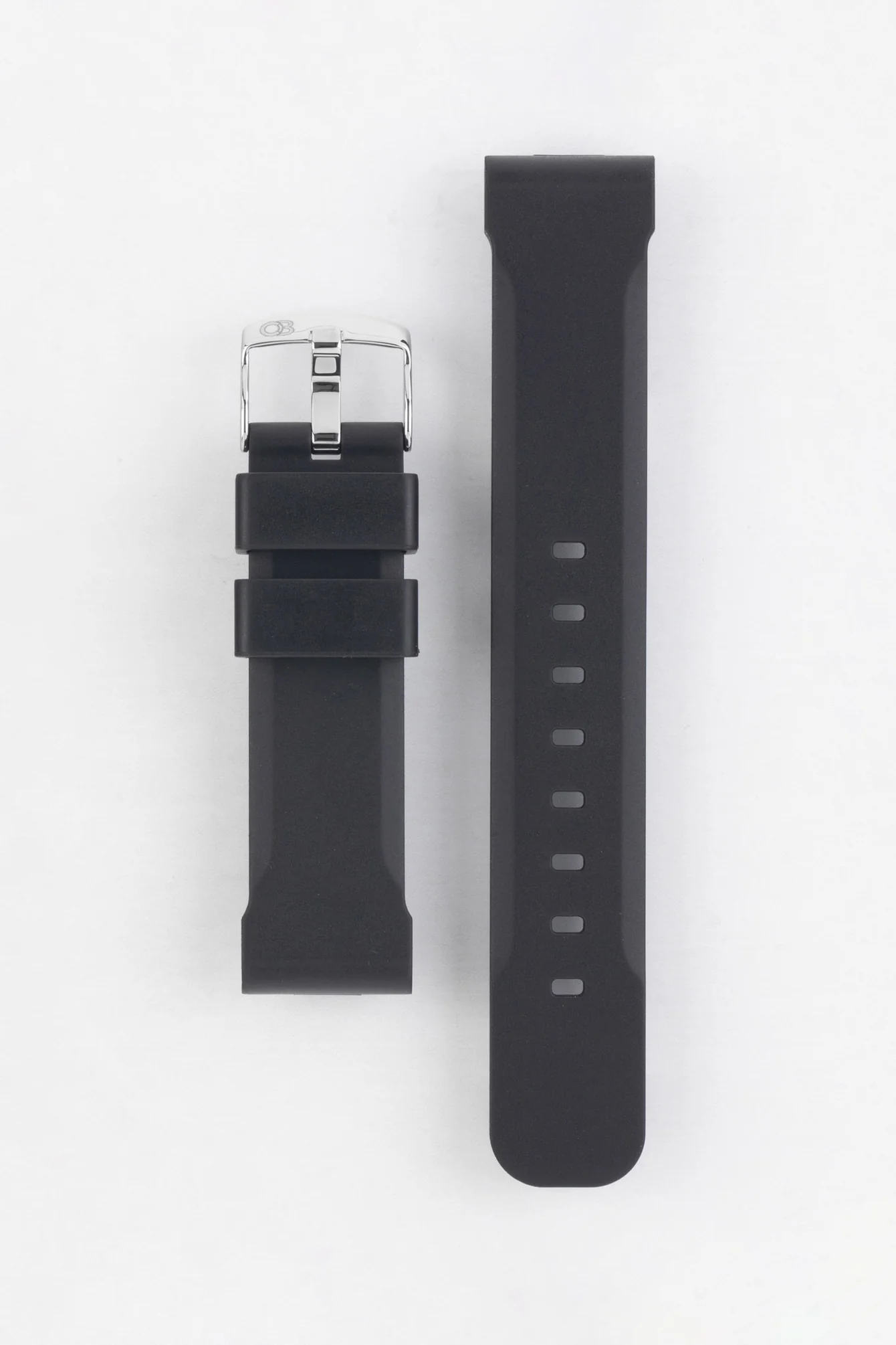 Premium Sleek Rubber Watch Strap – Matte Black Minimalist Edition